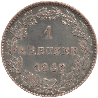 Hessen-Darmstadt Hessen-Darmstadt 1 kreuzer, 1837-1842 coin 2