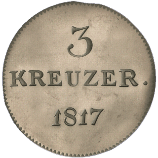 Hessen-Darmstadt Hessen-Darmstadt 3 kreuzer, 1817 coin 2