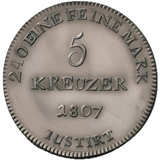 Hessen-Darmstadt Hessen-Darmstadt 5 kreuzer, 1807 coin 2