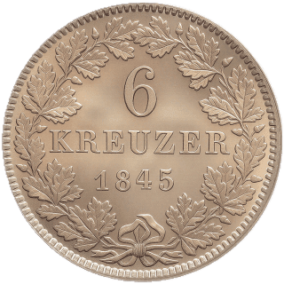 Hessen-Darmstadt Hessen-Darmstadt 6 kreuzer, 1843-1847 coin 2