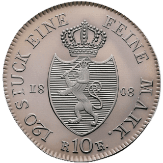 Hessen-Darmstadt Hessen-Darmstadt 10 kreuzer, 1808 coin 2