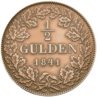 Hessen-Darmstadt Hessen-Darmstadt ½ gulden, 1838-1846 coin 2