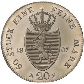 Hessen-Darmstadt Hessen-Darmstadt 20 kreuzer, 1807-1809 coin 2