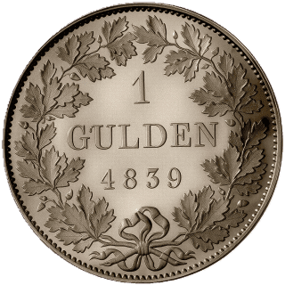 Hessen-Darmstadt Hessen-Darmstadt 1 gulden, 1839-1847 coin 2