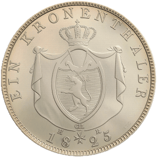 Hessen-Darmstadt Hessen-Darmstadt 1 kronenthaler, 1825 coin 2