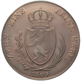 Hessen-Darmstadt Hessen-Darmstadt 1 thaler, 1809 coin 2