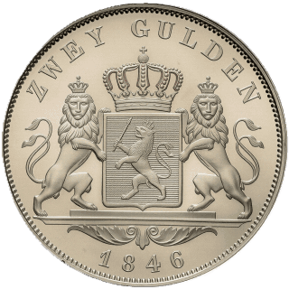 Hessen-Darmstadt Hessen-Darmstadt 2 gulden, 1845-1847 coin 2