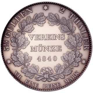 Hessen-Darmstadt Hessen-Darmstadt 2 thaler, 1839-1842 coin 2