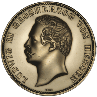 Hessen-Darmstadt Hessen-Darmstadt 2 thaler, 1854 coin 1