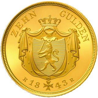 Hessen-Darmstadt Hessen-Darmstadt 10 gulden, 1840-1842 coin 2