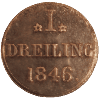 Hamburg Hamburg 1 dreiling, 1846 coin 2