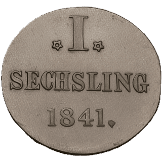 Hamburg Hamburg 1 sechsling, 1841 coin 2