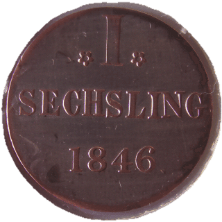 Hamburg Hamburg 1 sechsling, 1846 coin 2