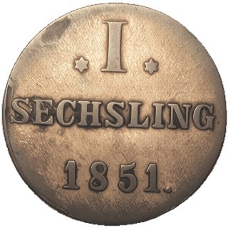 Hamburg Hamburg 1 sechsling, 1851 coin 2