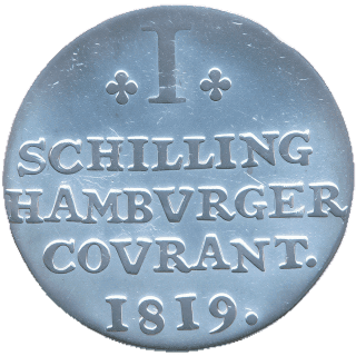 Hamburg Hamburg 1 schilling, 1817-1819 coin 2