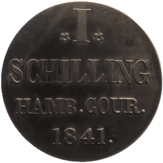 Hamburg Hamburg 1 schilling, 1841 coin 2
