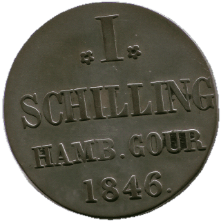 Hamburg Hamburg 1 schilling, 1846 coin 2