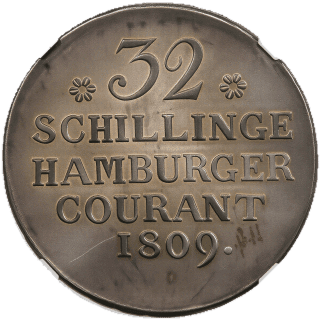 Hamburg Hamburg 32 schilling, 1809 coin 2