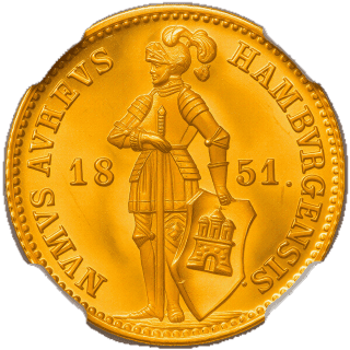 Hamburg Hamburg 1 ducat, 1851-1853 coin 1
