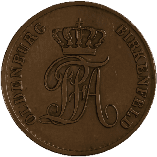 Oldenburg-Birkenfeld Oldenburg-Birkenfeld 2 pfennig, 1848 coin 1
