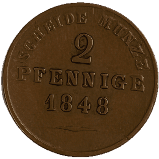 Oldenburg-Birkenfeld Oldenburg-Birkenfeld 2 pfennig, 1848 coin 2