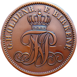 Oldenburg-Birkenfeld Oldenburg-Birkenfeld 2 pfennig, 1858 coin 1