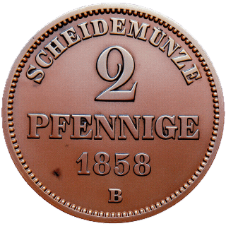 Oldenburg-Birkenfeld Oldenburg-Birkenfeld 2 pfennig, 1858 coin 2