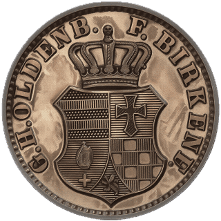 Oldenburg-Birkenfeld Oldenburg-Birkenfeld ½ silbergroschen, 1858 coin 1