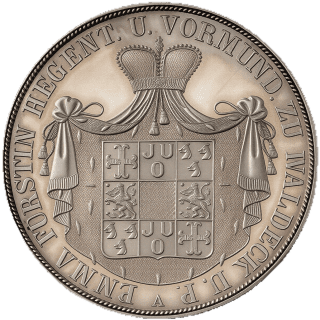 Waldeck Waldeck 2 thaler, 1847 coin 1