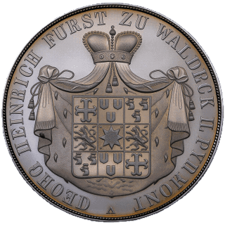 Waldeck Waldeck 2 thaler, 1842-1845 coin 1