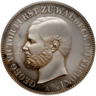 Waldeck Waldeck 1 vereinsthaler, 1859-1867 coin 1