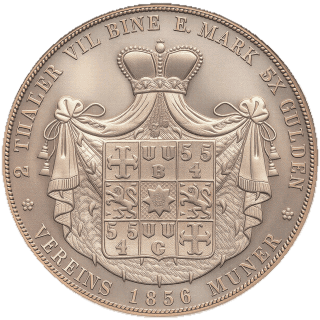 Waldeck Waldeck 2 thaler, 1856 coin 2