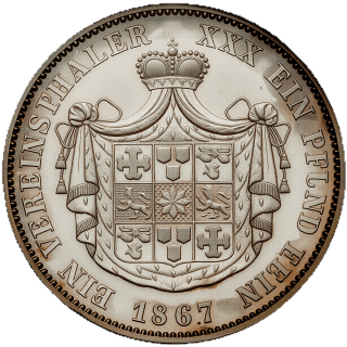 Waldeck Waldeck 1 vereinsthaler, 1859-1867 coin 2