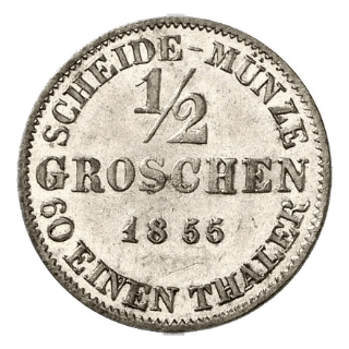 Saxe-Coburg and Gotha Saxe-Coburg and Gotha ½ groschen, 1851-1858 coin 2