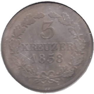 Saxe-Coburg and Gotha Saxe-Coburg and Gotha 3 kreuzer, 1838 coin 2