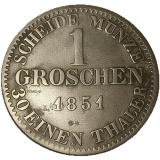 Saxe-Coburg and Gotha Saxe-Coburg and Gotha 1 groschen, 1847-1858 coin 2