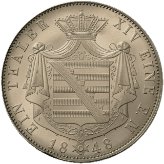 Saxe-Coburg and Gotha Saxe-Coburg and Gotha 1 thaler, 1848 coin 2