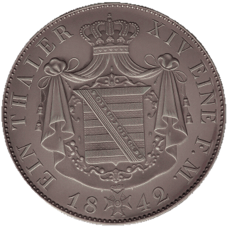 Saxe-Coburg and Gotha Saxe-Coburg and Gotha 1 thaler, 1841-1842 coin 2