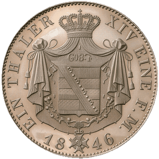 Saxe-Coburg and Gotha Saxe-Coburg and Gotha 1 thaler, 1846 coin 2