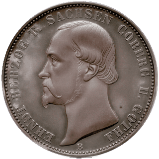 Saxe-Coburg and Gotha Saxe-Coburg and Gotha 1 vereinsthaler, 1862-1870 coin 1