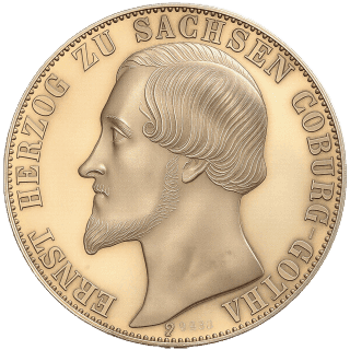 Saxe-Coburg and Gotha Saxe-Coburg and Gotha 2 thaler, 1854 coin 1