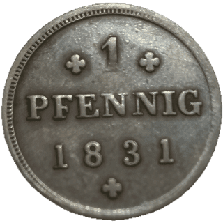 Mecklenburg-Schwerin Mecklenburg-Schwerin 1 pfennig, 1831 coin 2