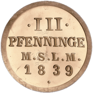 Mecklenburg-Schwerin Mecklenburg-Schwerin 3 pfennig, 1838-1842 coin 2