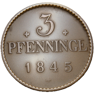 Mecklenburg-Schwerin Mecklenburg-Schwerin 3 pfennig, 1843-1848 coin 2