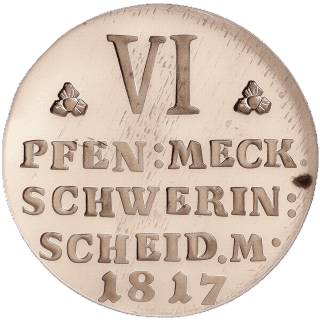 Mecklenburg-Schwerin Mecklenburg-Schwerin 1 sechsling, 1816-1817 coin 2