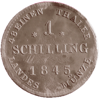 Mecklenburg-Schwerin Mecklenburg-Schwerin 1 schilling, 1842-1846 coin 2