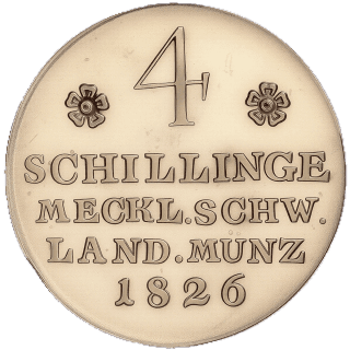 Mecklenburg-Schwerin Mecklenburg-Schwerin 4 schilling, 1826 coin 2