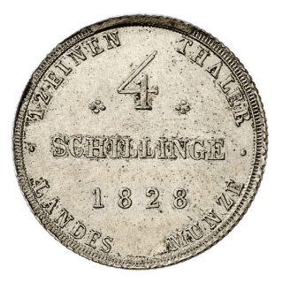 Mecklenburg-Schwerin Mecklenburg-Schwerin 4 schilling, 1828 coin 2