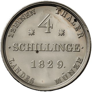 Mecklenburg-Schwerin Mecklenburg-Schwerin 4 schilling, 1829-1833 coin 2