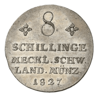 Mecklenburg-Schwerin Mecklenburg-Schwerin 8 schilling, 1827 coin 2